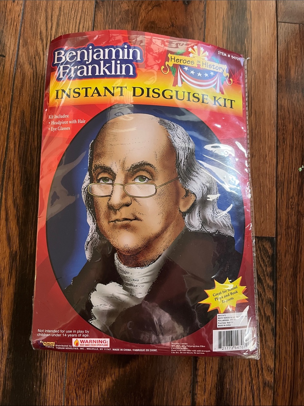 Kids Benjamin Franklin Costume hairpiece.